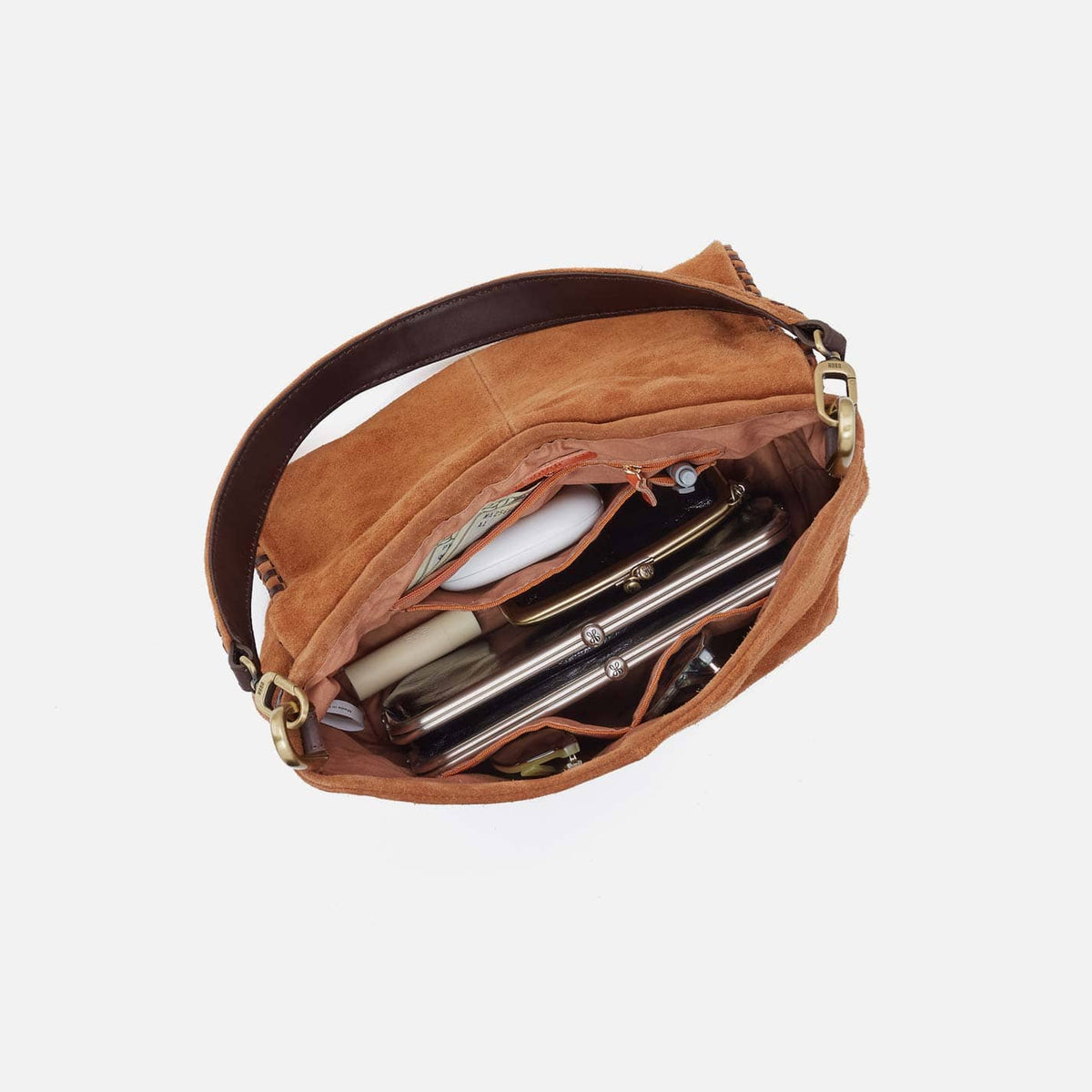 Hobo Harley Convertible Shoulder in Suede Leather, Oak Barrel - Little Miss Muffin Children & Home