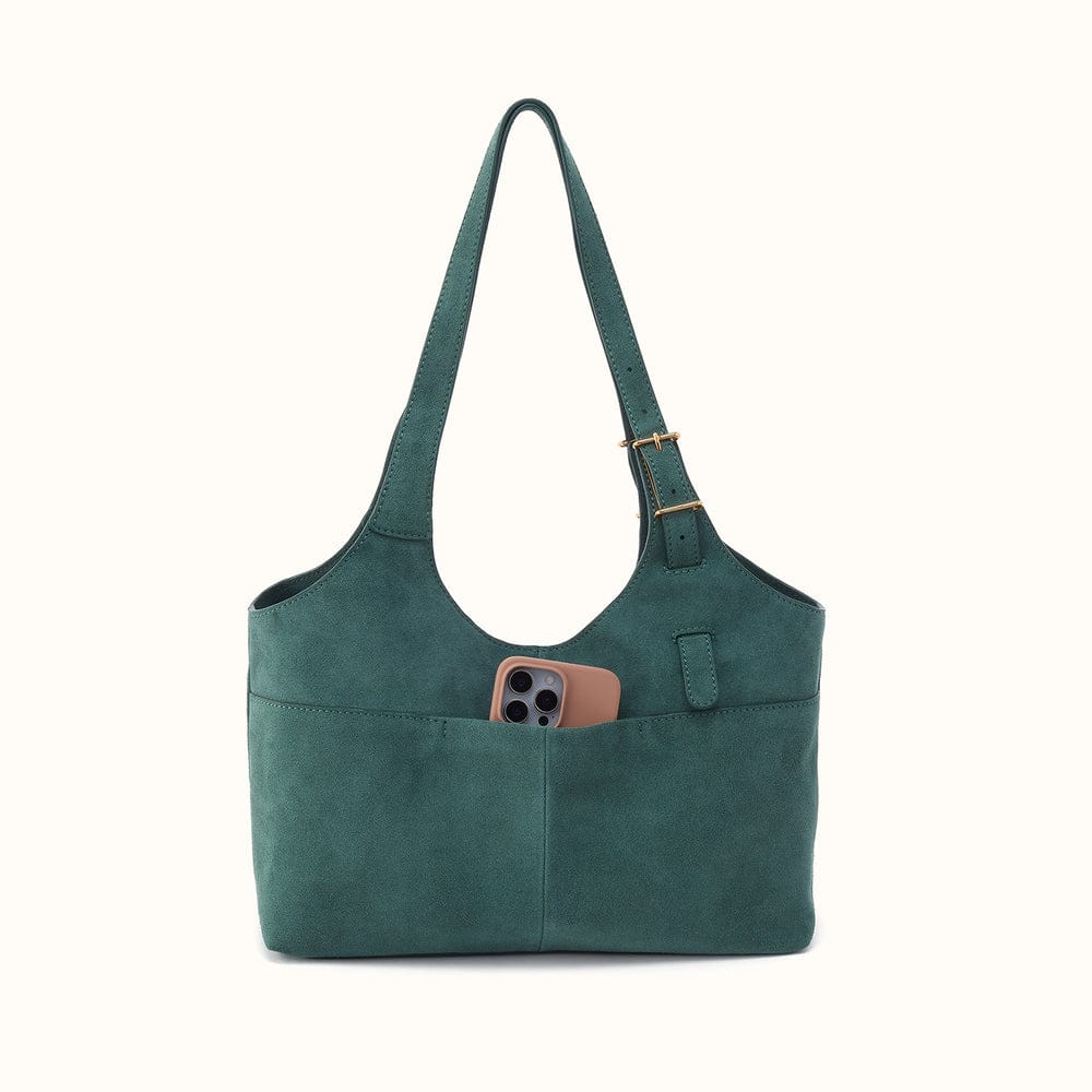 Atlas Tote Suede Leather - Pine Needle