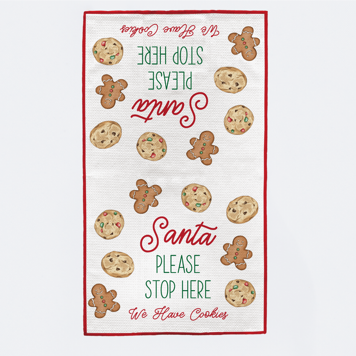 santa stop here towel