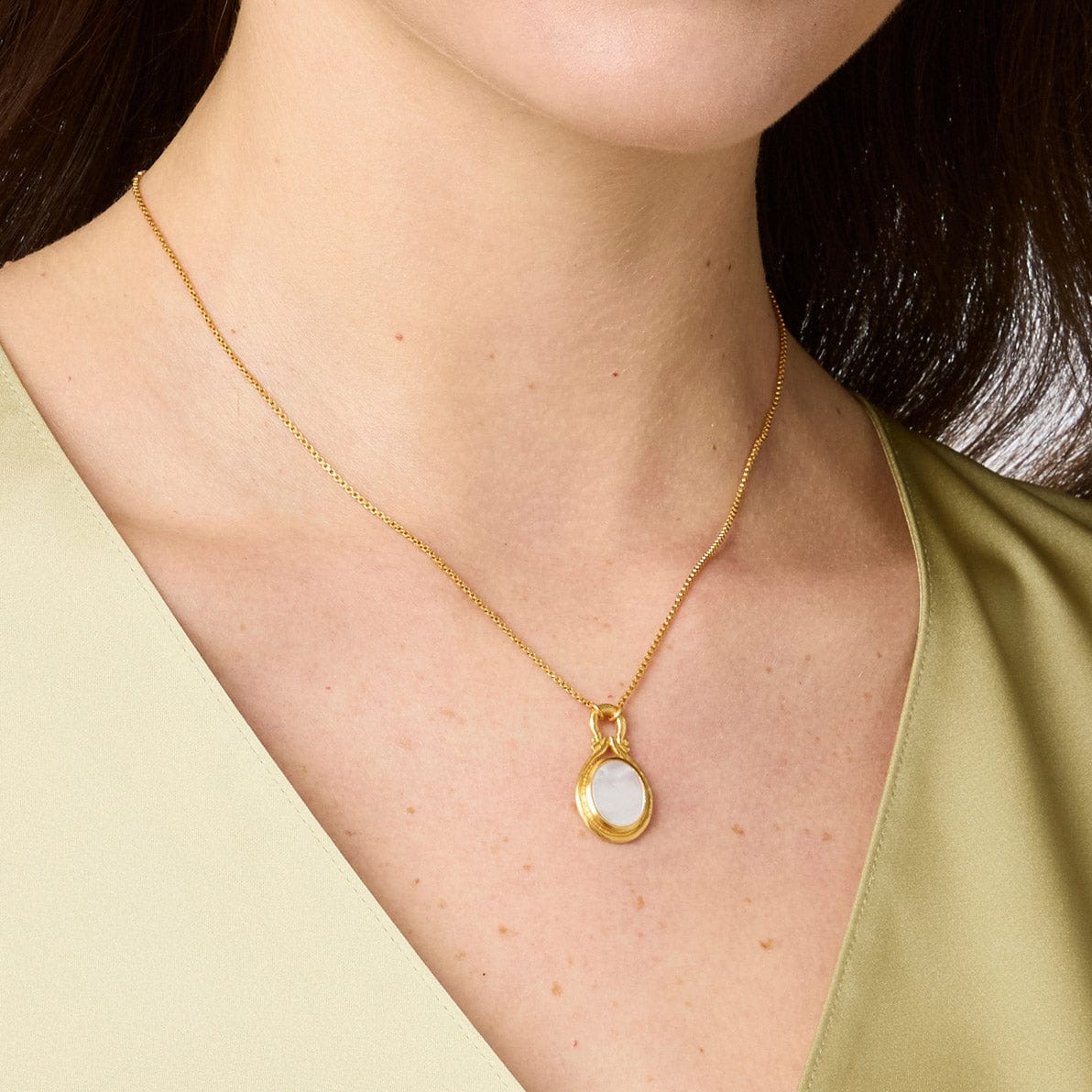Julie Vos Julie Vos Saratoga Delicate Necklace with Mother of Pearl - Little Miss Muffin Children & Home