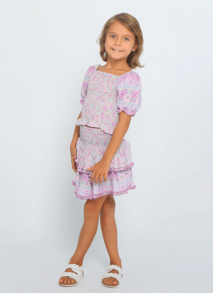 Joyous and Free Joyous and Free Savvy Skirt in Hollyhock - Little Miss Muffin Children & Home