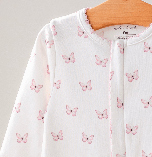Nola Tawk Baby Basics: Butterfly Bliss Organic Cotton Pajama - Little Miss Muffin Children & Home
