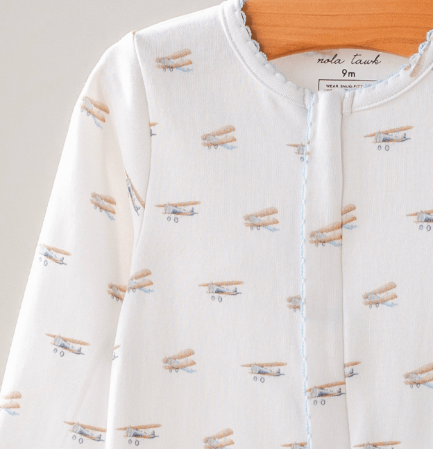 Nola Tawk Baby Basics: Just Plane Cute Organic Cotton Pajama - Little Miss Muffin Children & Home