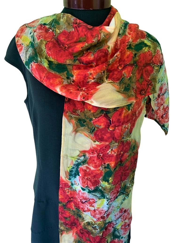 Step Into Pollination Silk Scarf