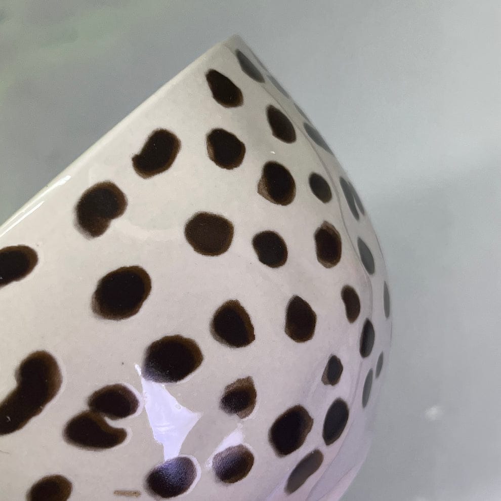 Stoneware Bowl with Animal Print
