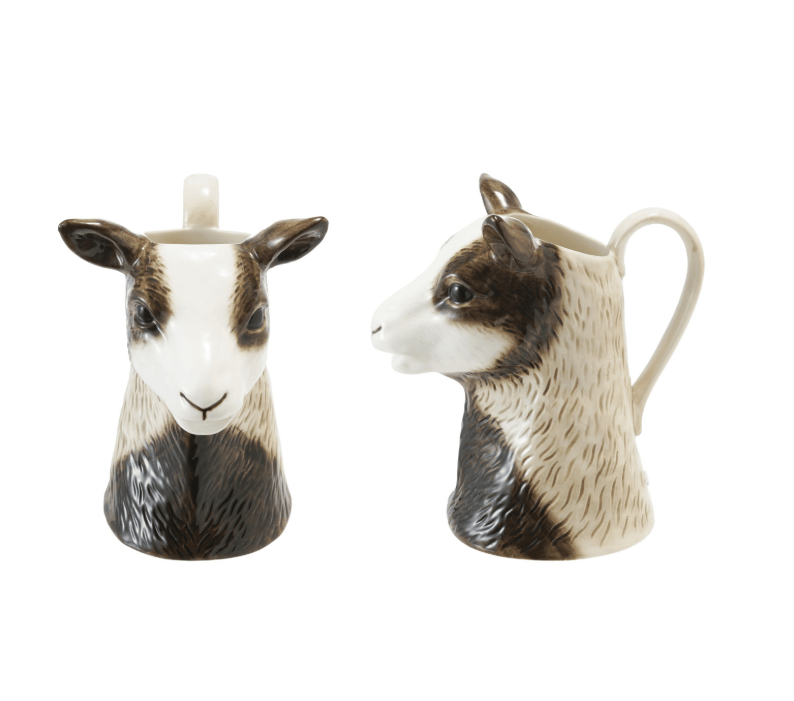 Stoneware Goat Shaped 12oz Pitcher