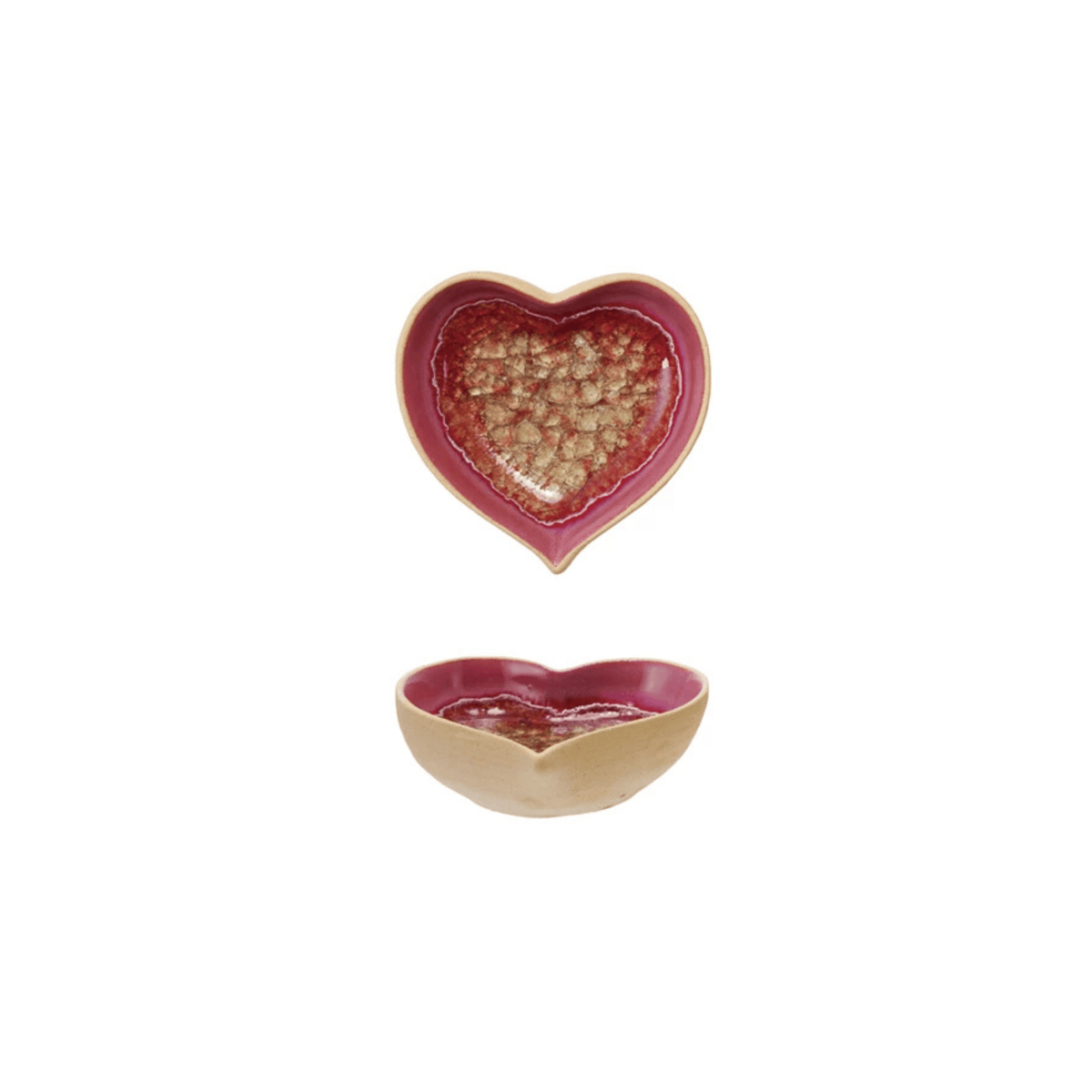 Stoneware Heart Shaped Dish,