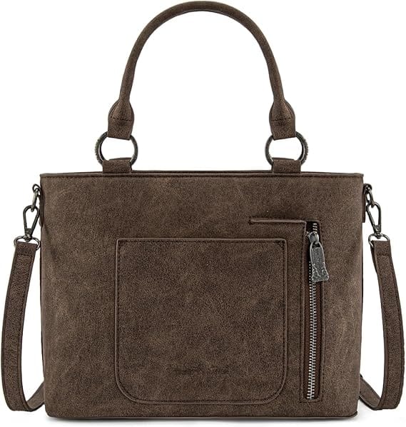 Coffee Genuine Hair-On Cowhide Tote