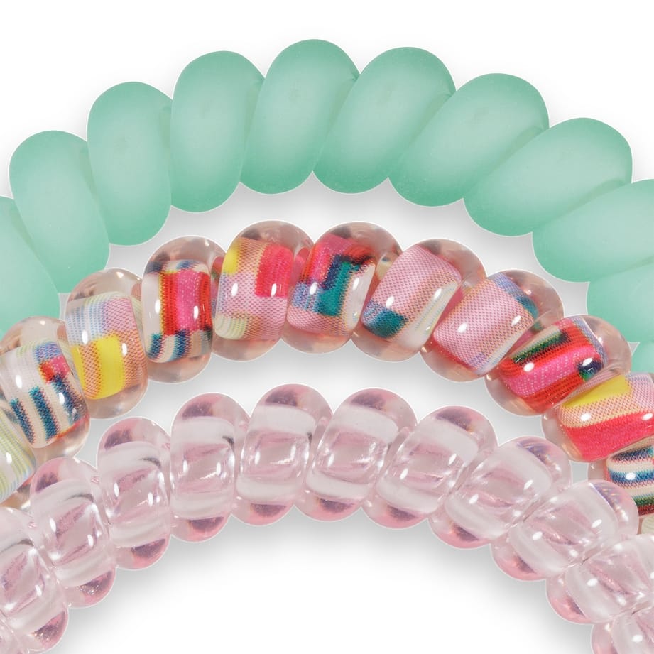 Small Spring Splash Hair Ties Spiral Hair Coils