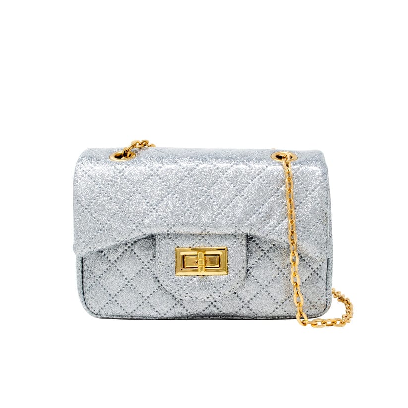 Zomi Gems Zomi Gems Classic Quilted Sparkle Mini Purse in Silver - Little Miss Muffin Children & Home