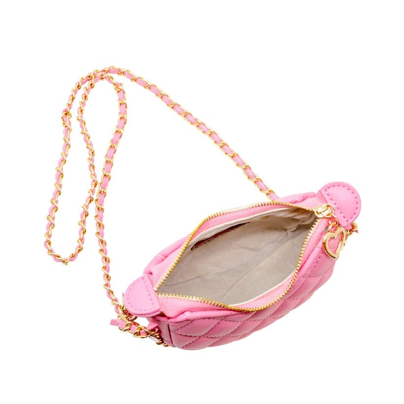 Zomi Gems Zomi Gems Tiny Quilted Chain Wrapped Hobo Bag, Pink - Little Miss Muffin Children & Home