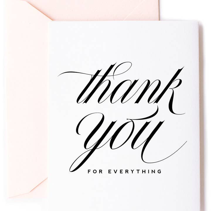 Thank You for Everything Classic Thank You Greeting Card