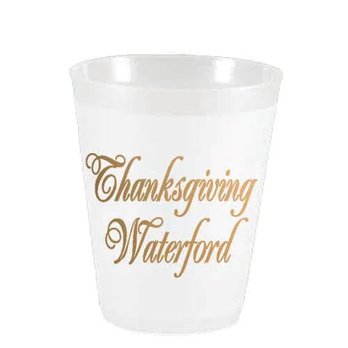 Sassy Cups Thanksgiving Waterford Metallic Bronze Frost Flex Cups, 16 oz