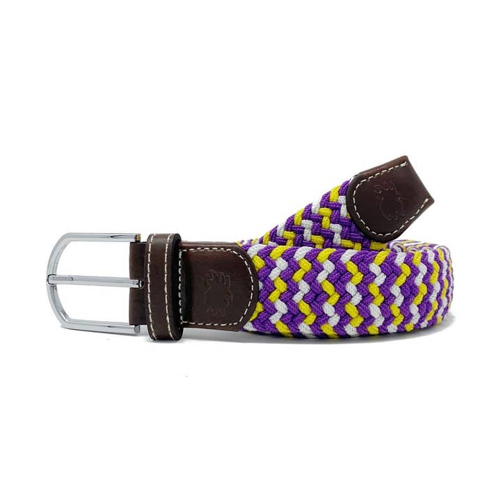 The Nola Tri-Color Woven Stretch Belt