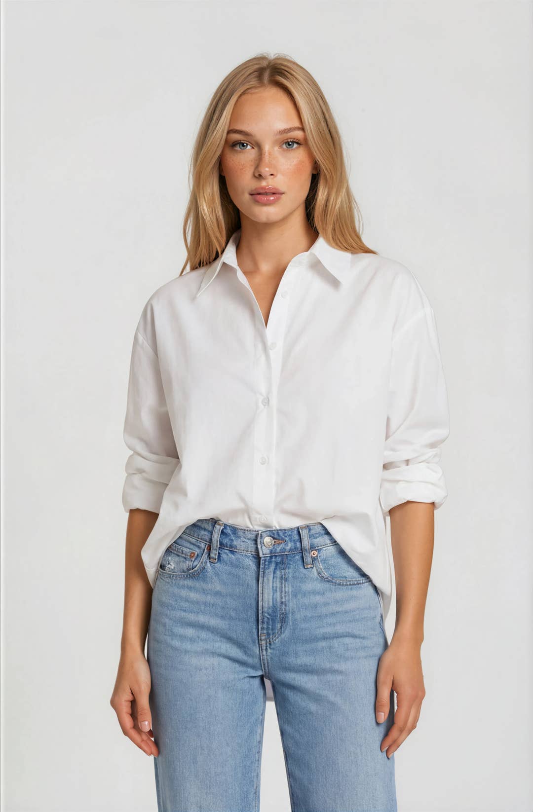 Tie Back Button Down Shirt