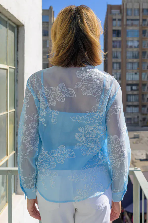 Chloé Luxury Blue Shirt by Timmy Woods Beverly Hills