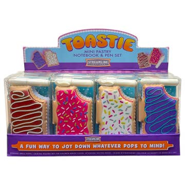 Toaster Pastry Mini Puffy Notebook with Pen, 4 Styles