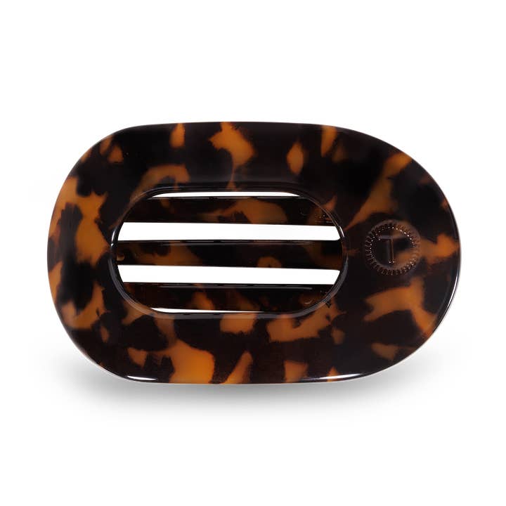 Tortoise Round Flat Hair Clip