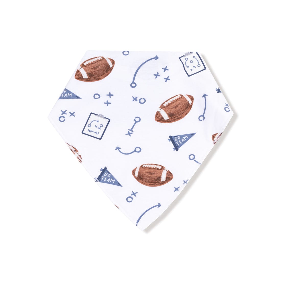Touchdown Time White/Navy Bandana Bib