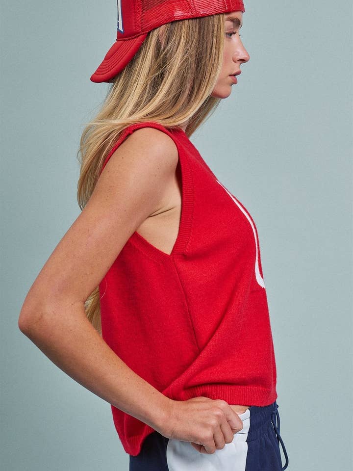 USA Lightweight Knit Sleeveless Top