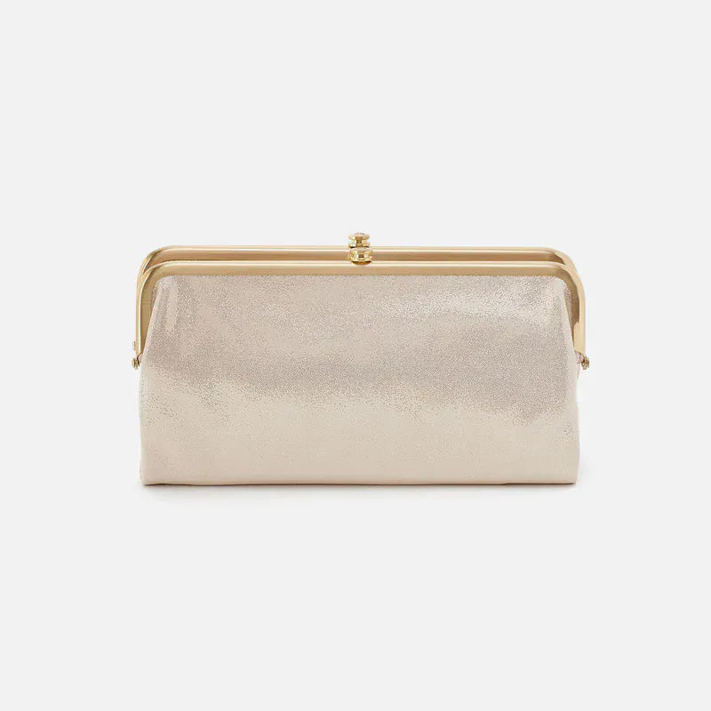 Lauren Clutch-Wallet in Metallic Leather