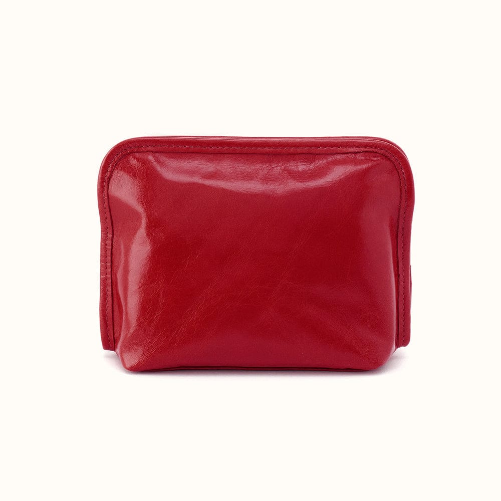 Beauty Cosmetic Pouch Polished Leather - True Red