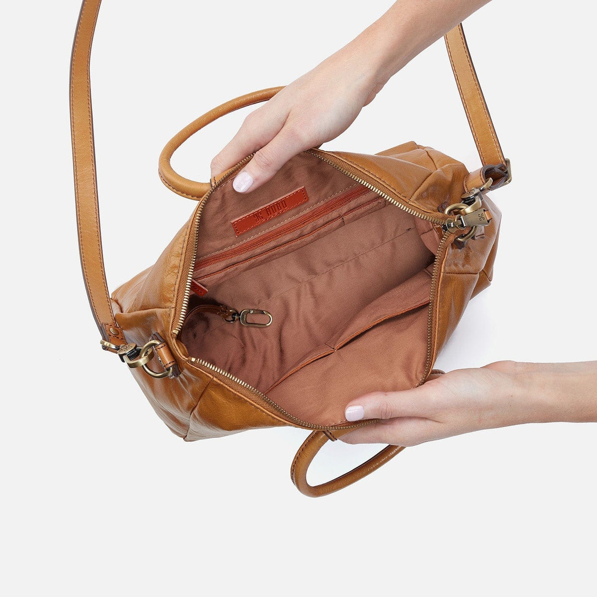 Hobo Hobo Sheila Medium Satchel In Polished Leather in Natural - Little Miss Muffin Children & Home