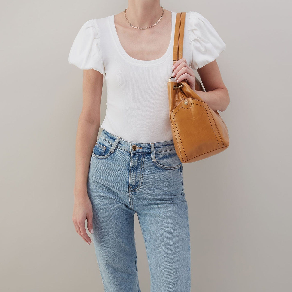 Hobo Hobo Seneca Shoulder Bag Polished Leather in Natural - Little Miss Muffin Children & Home