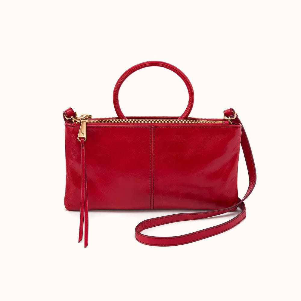 Sable Crossbody Polished Leather - True Red