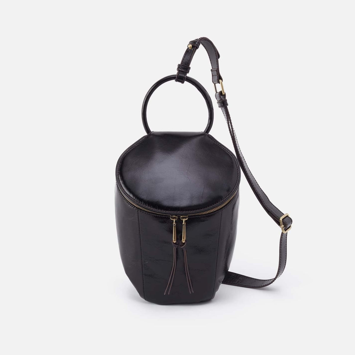 Hobo Sheila Sling in Polished Leather - Black - Little Miss Muffin Children & Home