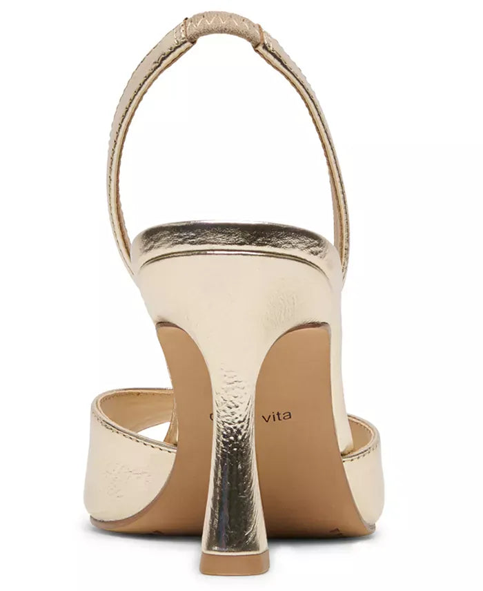 Women's Raily Slingback Round Toe Sandals Platinum Crinkle Patent