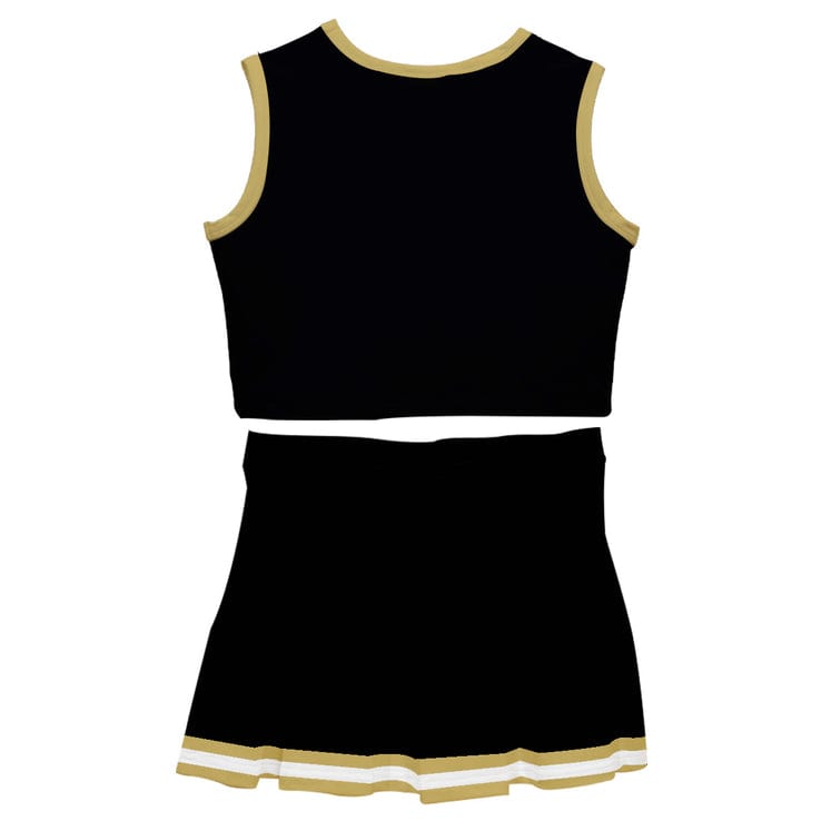 Vive La Fete Vive La Fete Black and Gold Sleeveless Cheerleader Set - Little Miss Muffin Children & Home