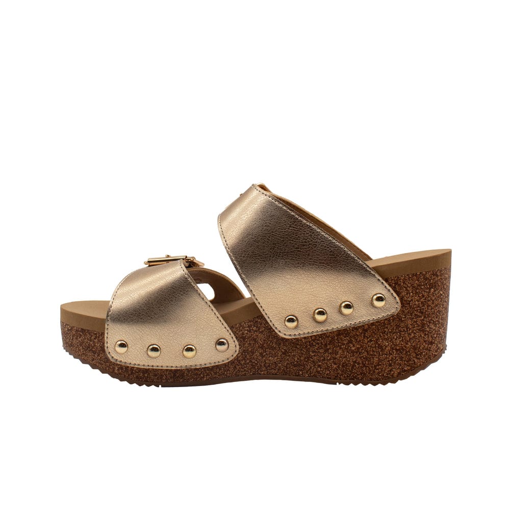 Volatile Volatile Gertrude Faux Leather Sandal with in Gold - Little Miss Muffin Children & Home