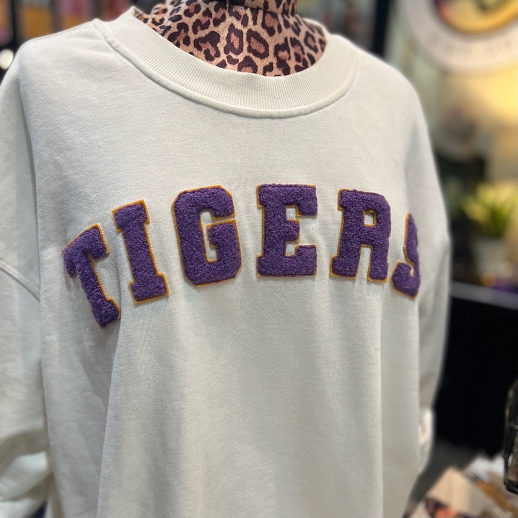 Whereable Art Whereable Art VARSITY "TIGERS" SWEATSHIRT - Little Miss Muffin Children & Home