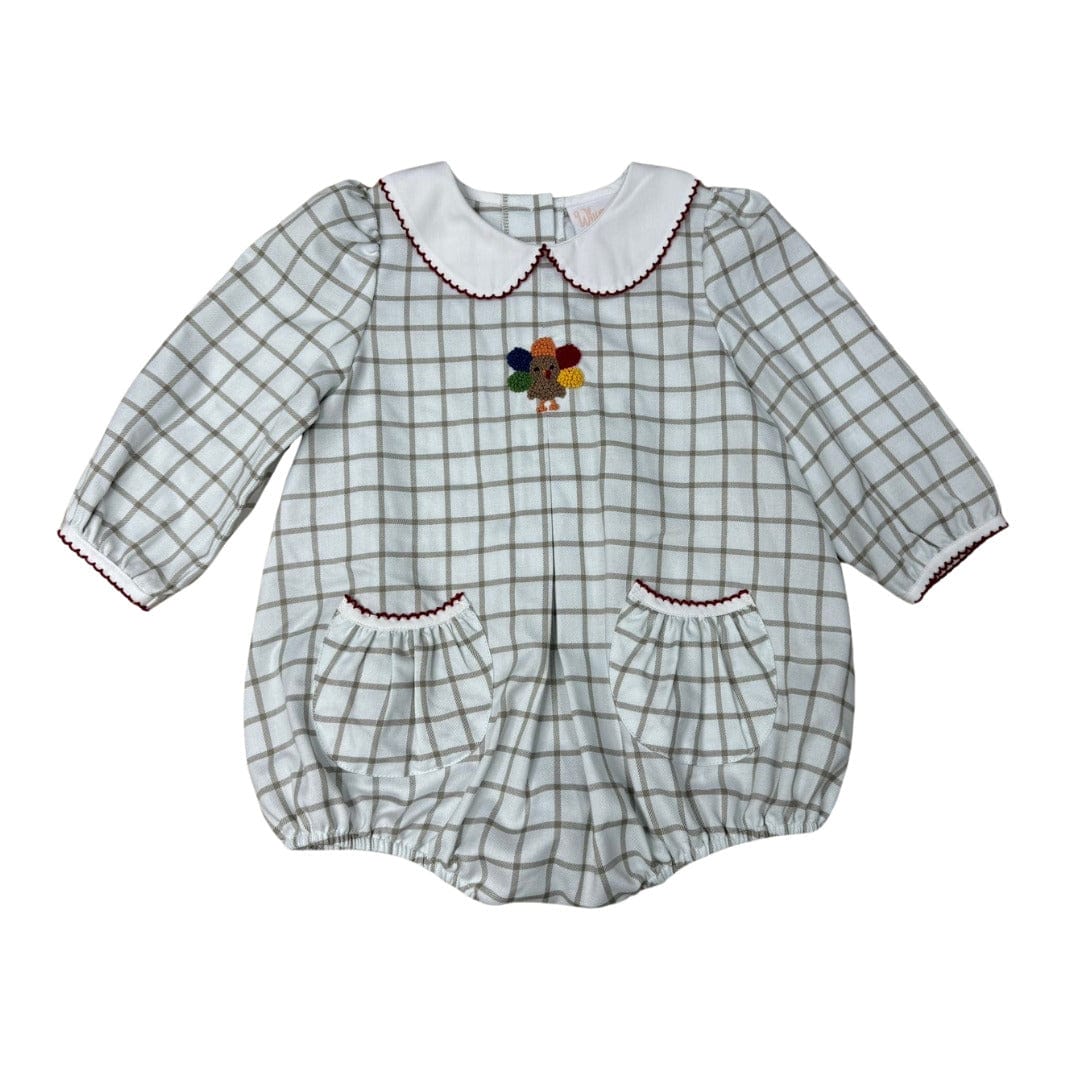 Whimsy Bay Kids Turkey Time Pleat Collared Bubble - Little Miss Muffin Children & Home