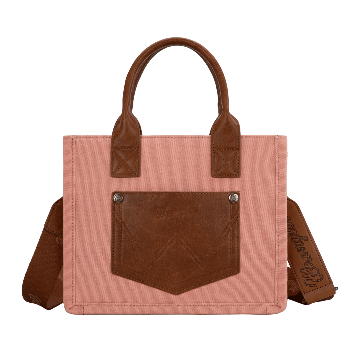 Ladies Pink Canvas Crossbody Bag