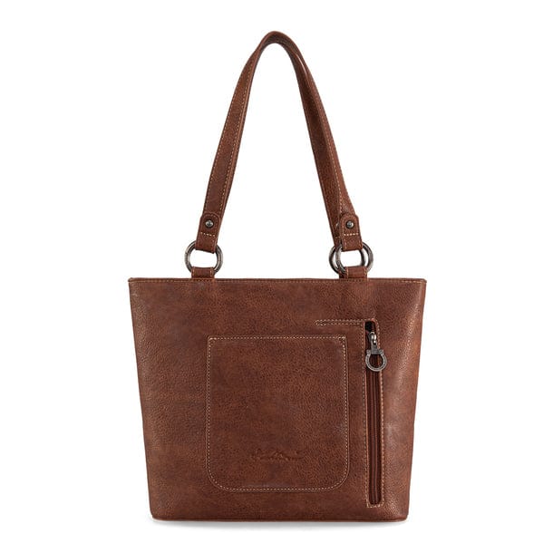 Brown Embroidered Tote