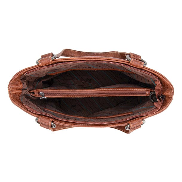 Brown Embroidered Tote