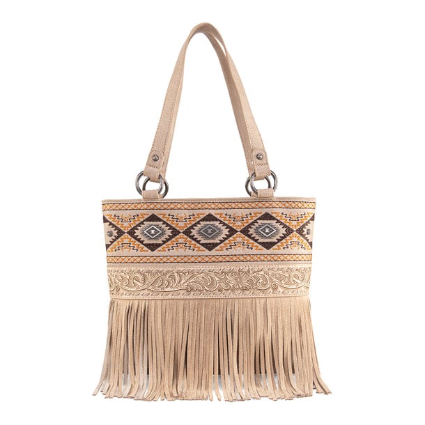 Tan Tooled/Embroidered Collection Concealed Carry Tote