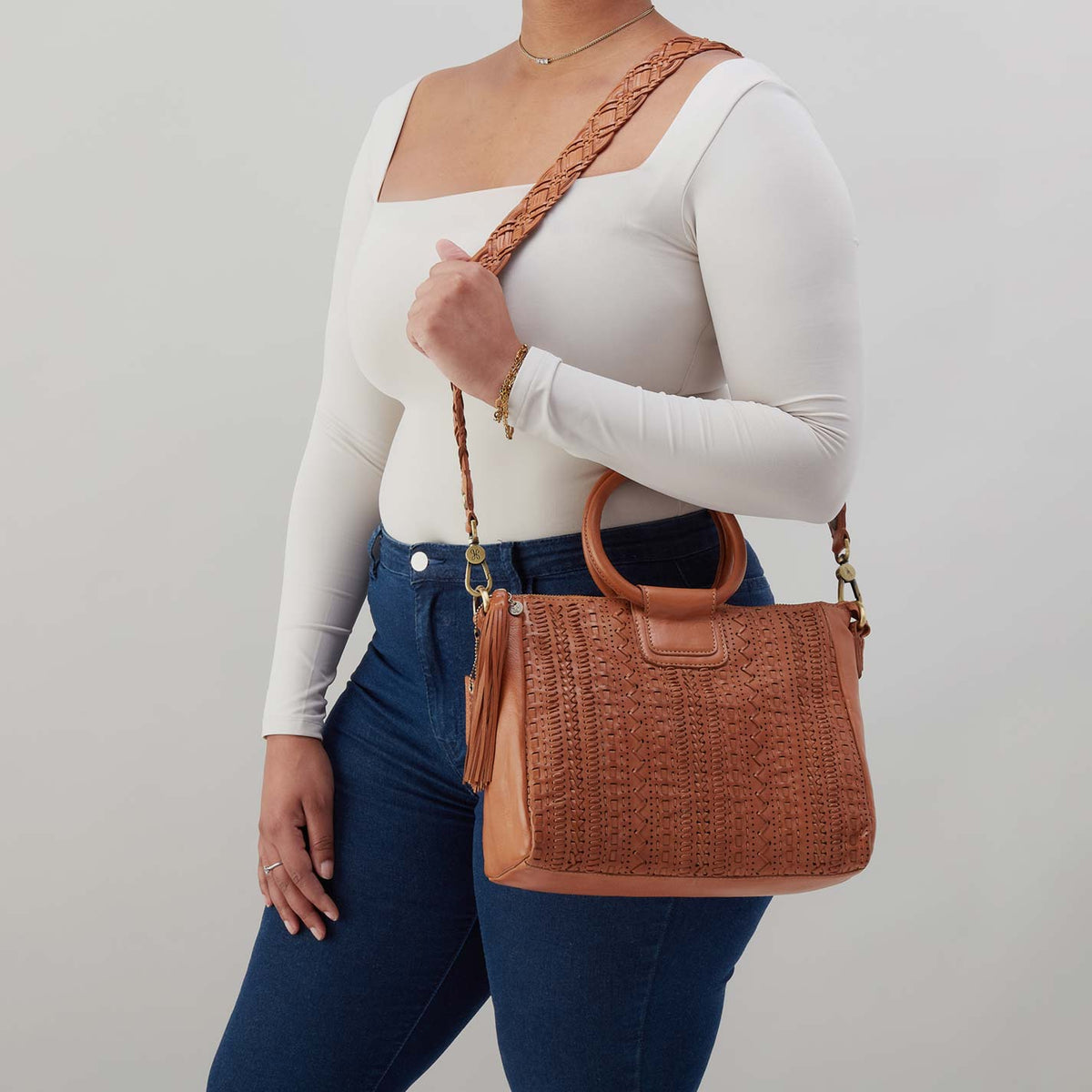Hobo Sheila Medium Satchel in Washed Leather - Harvest Wheat - Little Miss Muffin Children & Home