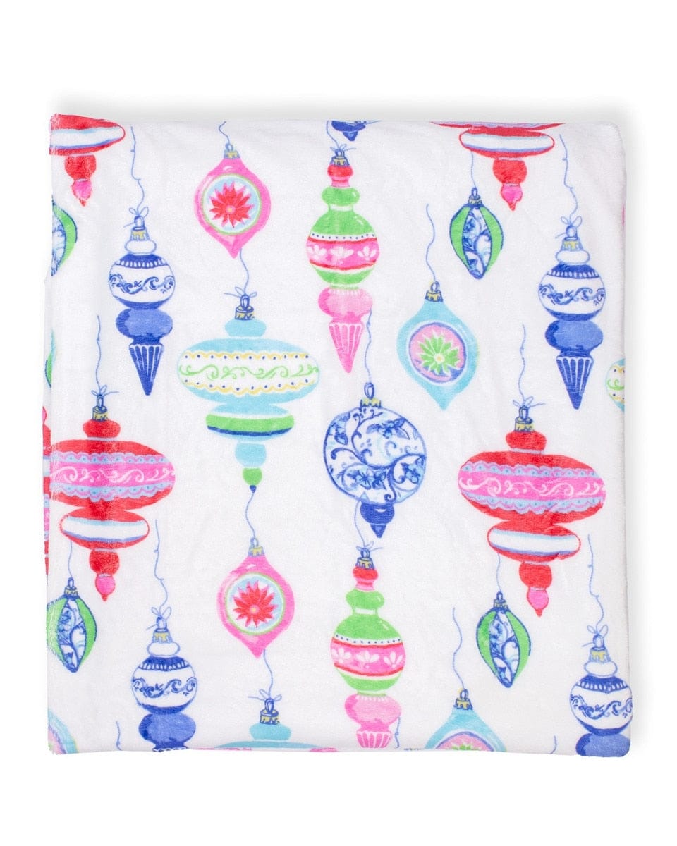 Christmas ornament whimsical throw blanket