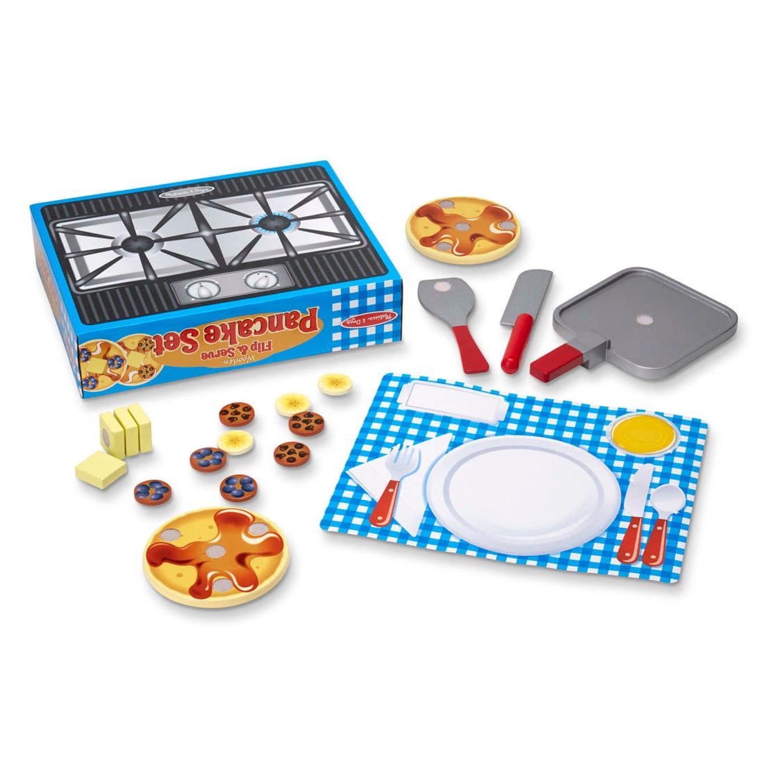 Melissa & Doug Melissa & Doug Flip & Serve Pancake Set - Wooden Play Food - Little Miss Muffin Children & Home