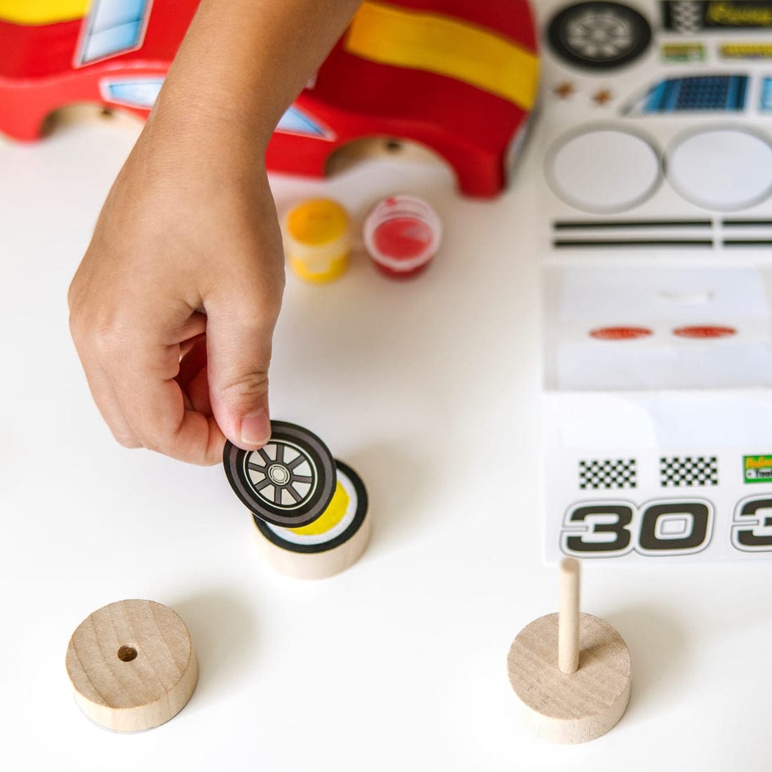 Melissa & Doug Decorate-Your-Own Wooden Race Car - DYO - Little Miss Muffin Children & Home