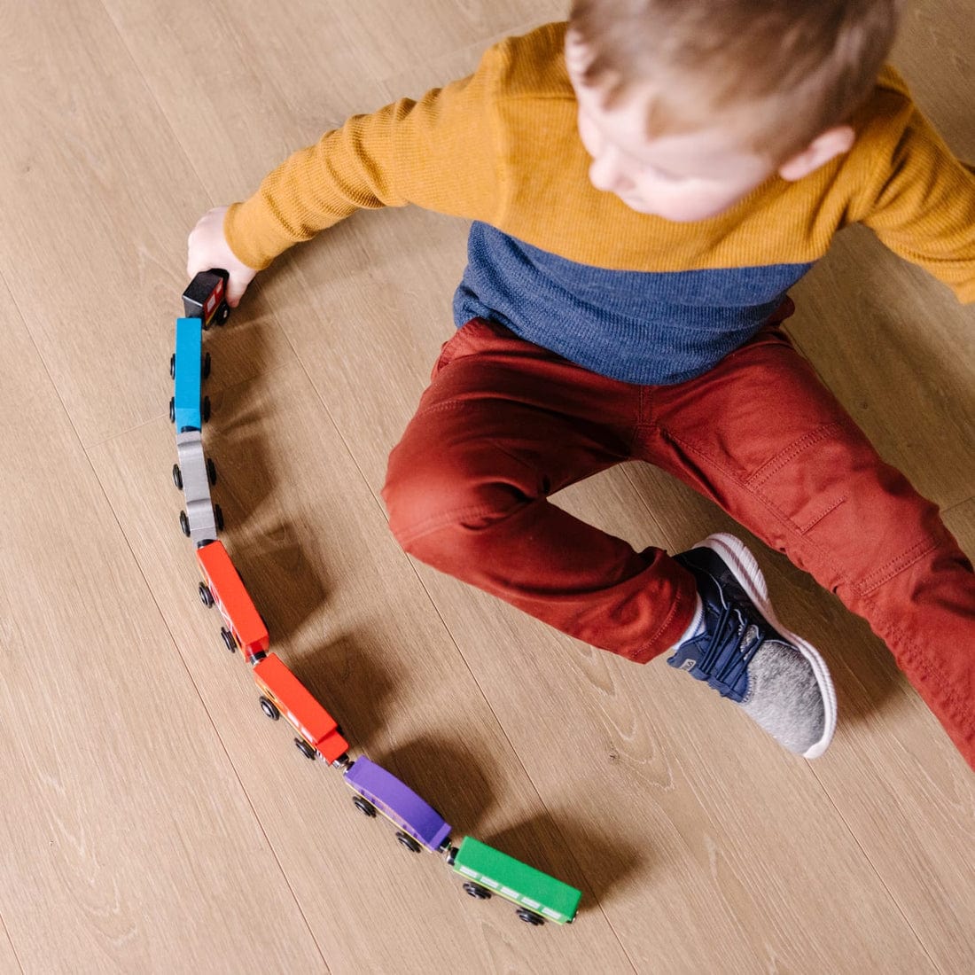 Melissa & Doug Melissa & Doug Wooden Train Cars, 8 PC Set - Little Miss Muffin Children & Home