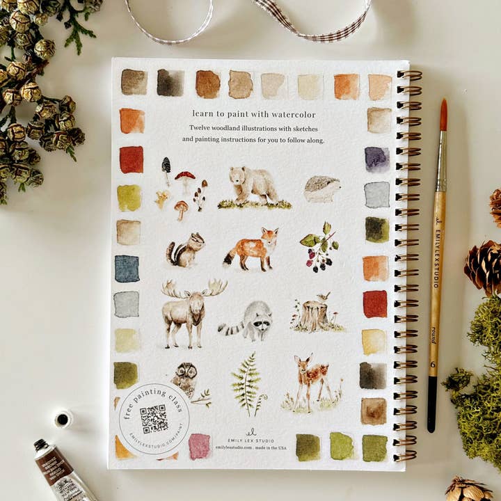 Woodland Watercolor Workbook emily lex