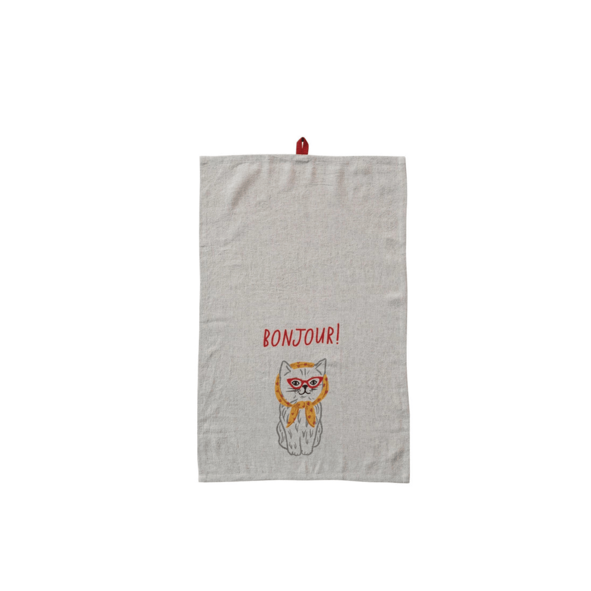 bonjour tea towel