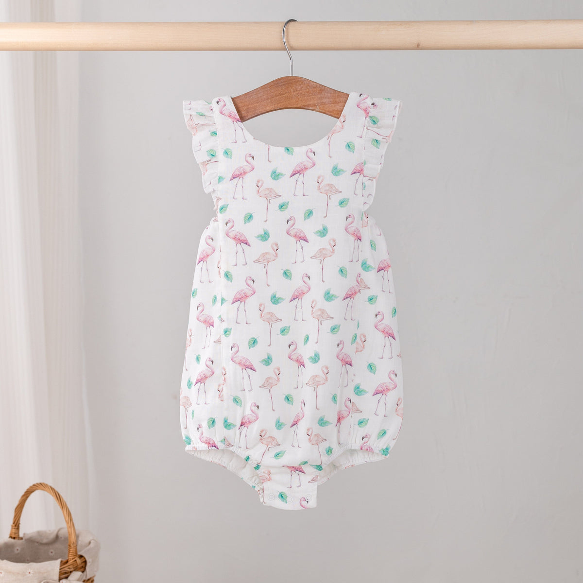 Pink Paradise Organic Muslin Bubble Romper