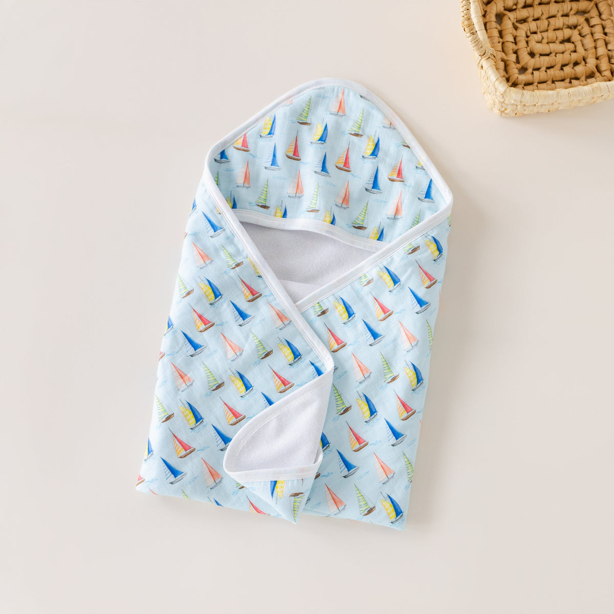 Sea You Soon Muslin Hooded Baby Towel