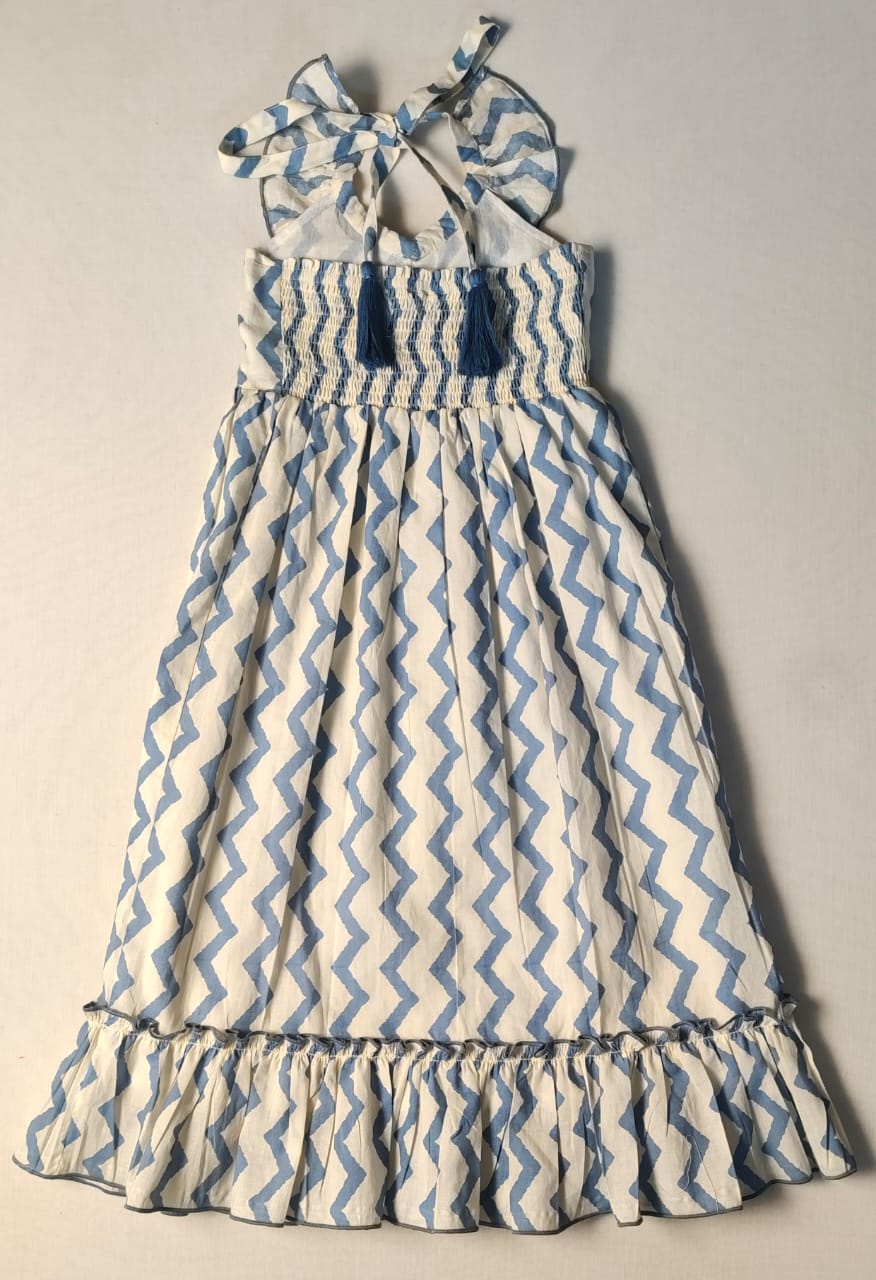 Yo Baby Yo Baby ZigZag Print Halter Tie Sundress - Little Miss Muffin Children & Home