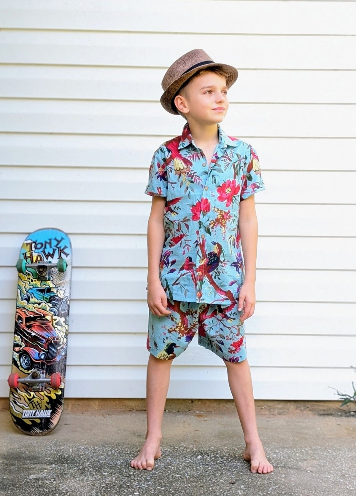 Yo Baby Yo Baby Tropical Print Camp Shirt - Little Miss Muffin Children & Home